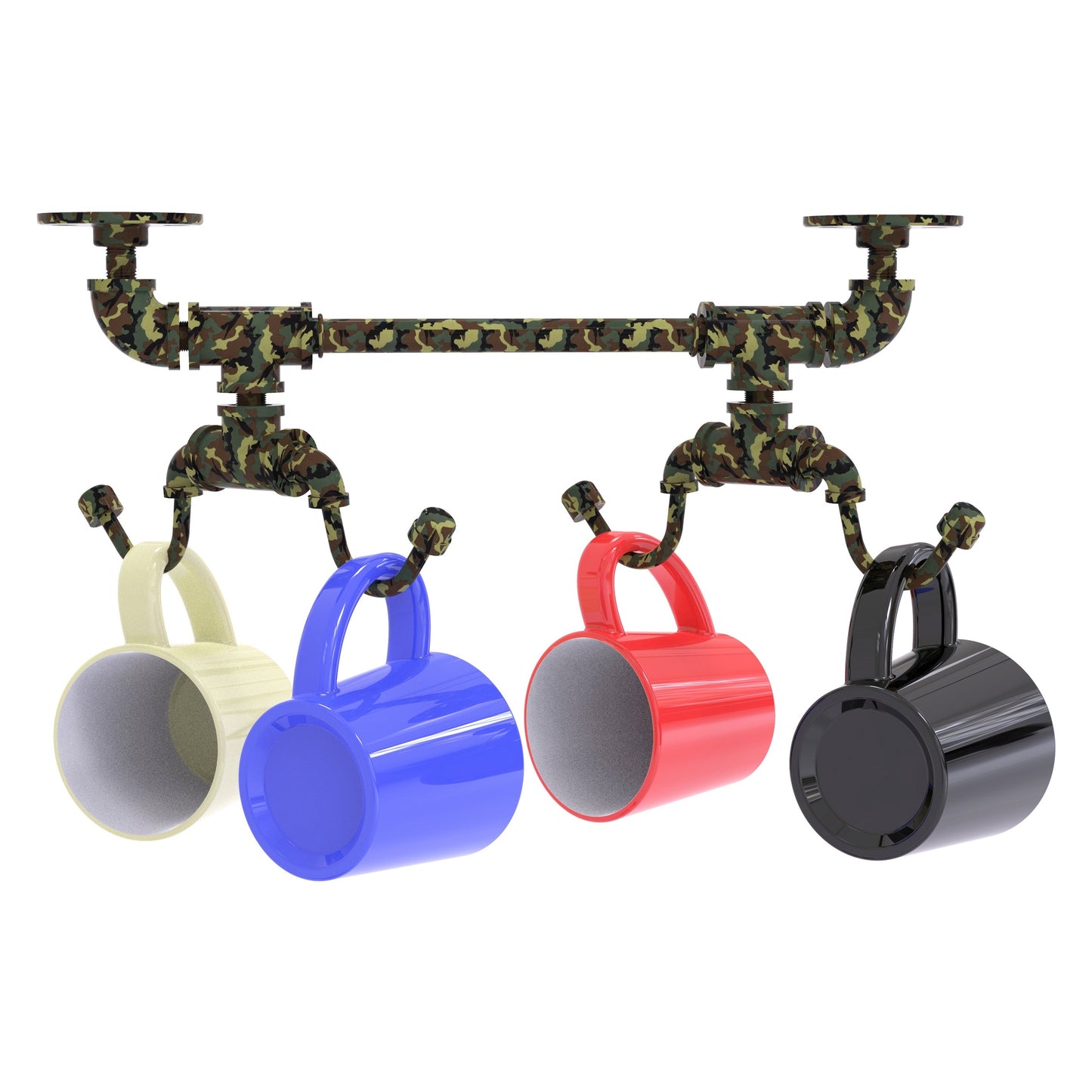 Allied Brass Camo Military Camo Under Cabinet 4 Coffee Mug Holder