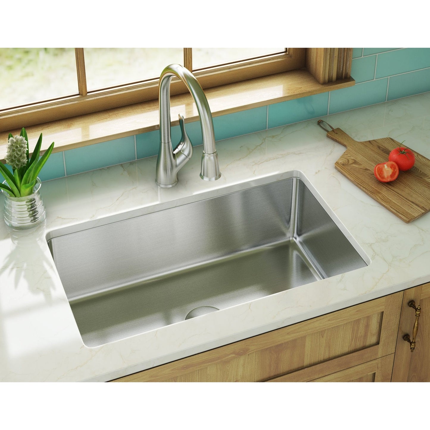 Allora USA Single Handle Pull-Down Brushed Nickel Finish Kitchen Faucet