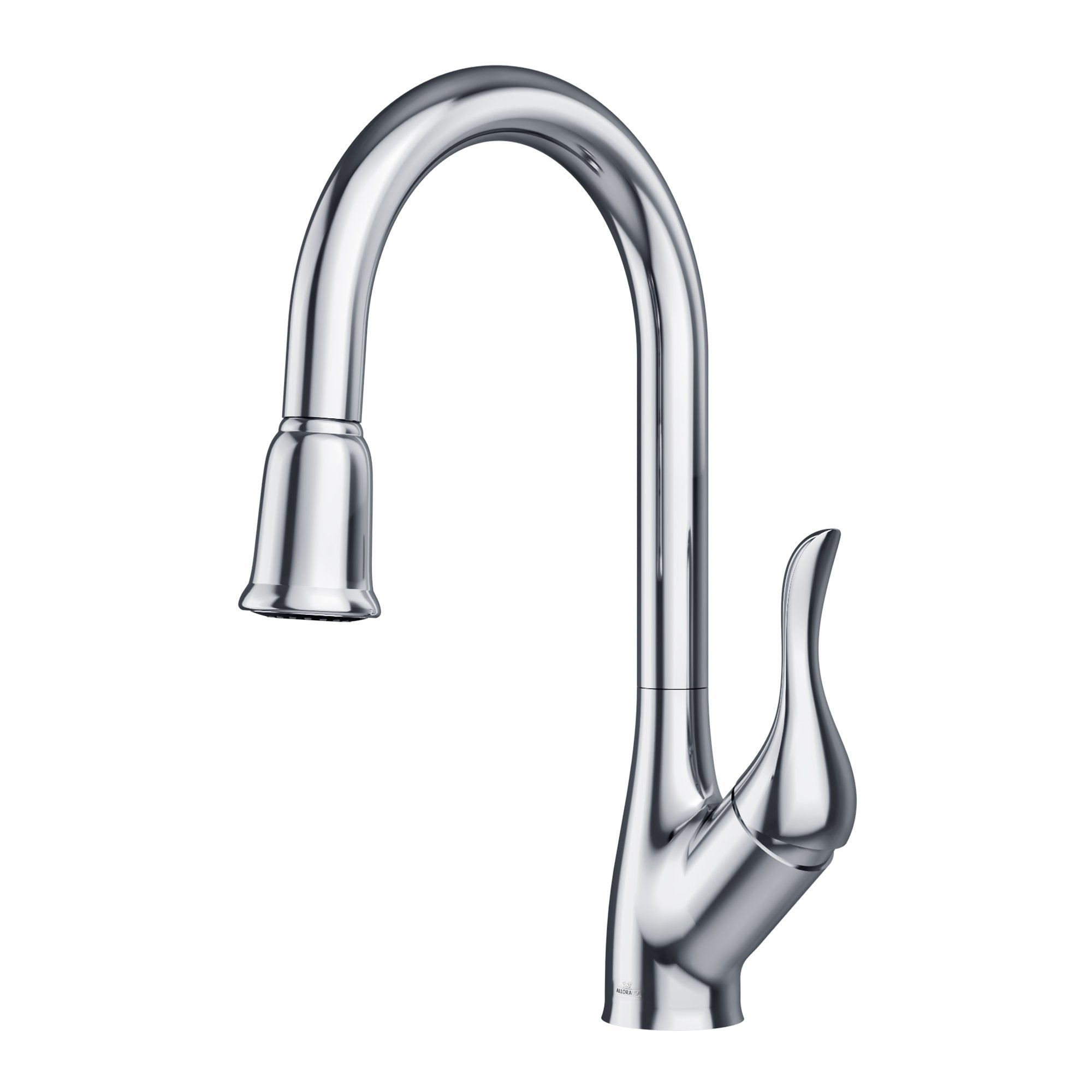 Allora USA Single Handle Pull-Down Chrome Finish Kitchen Faucet