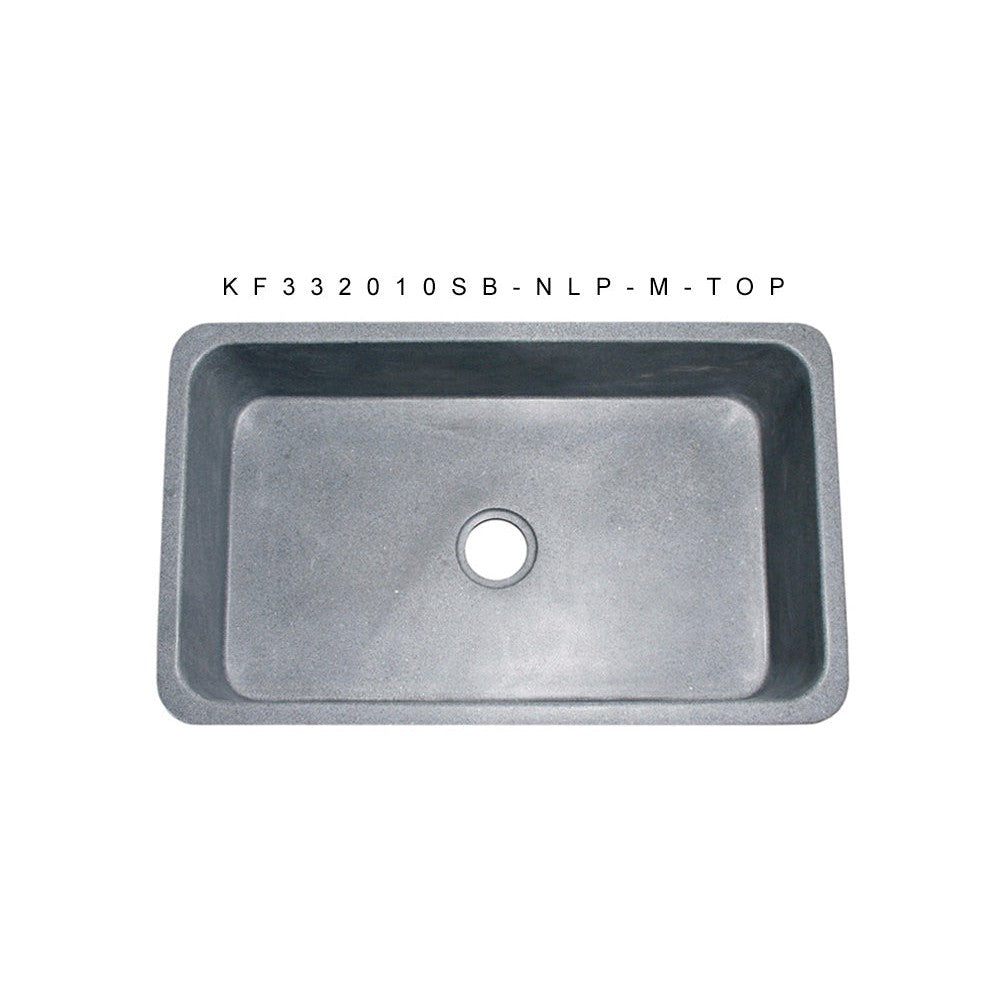 Allstone Group Mercury Granite 33″ Straight Front Rectangular Farmhouse Kitchen Sink