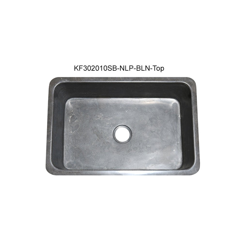 Allstone Group Smoke Brown Limestone 30″ Straight Front Rectangular Farmhouse Kitchen Sink
