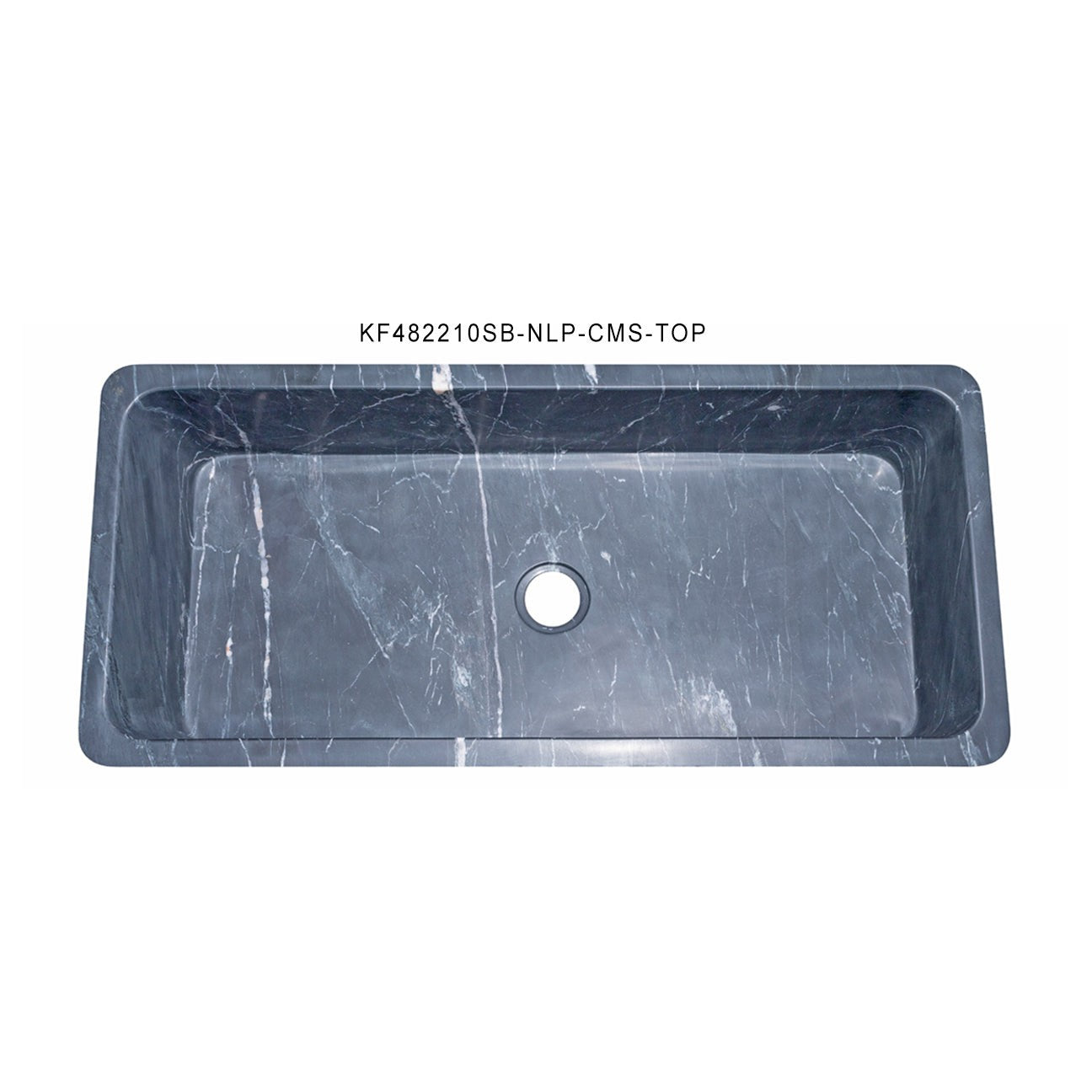 Allstone Group Soapstone 48″ Charcoal Marquina Straight Front Rectangular Farmhouse Kitchen Sink