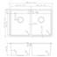 American Imaginations 20" x 32" Double Equal Bowl rectangle Stainless Steel Kitchen Sink