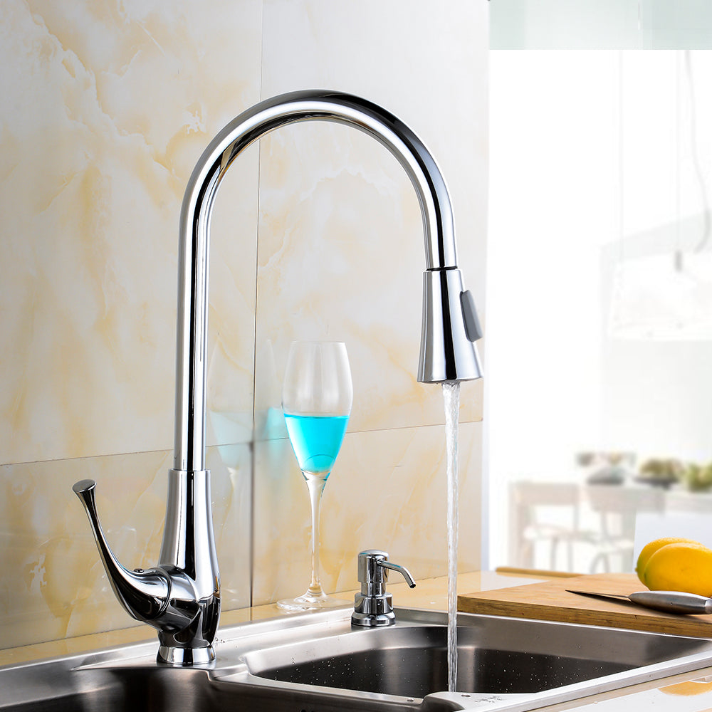 American Imaginations AI-16747 4" Chrome Oval Stainless Steel Transitional Kitchen Sink Faucet