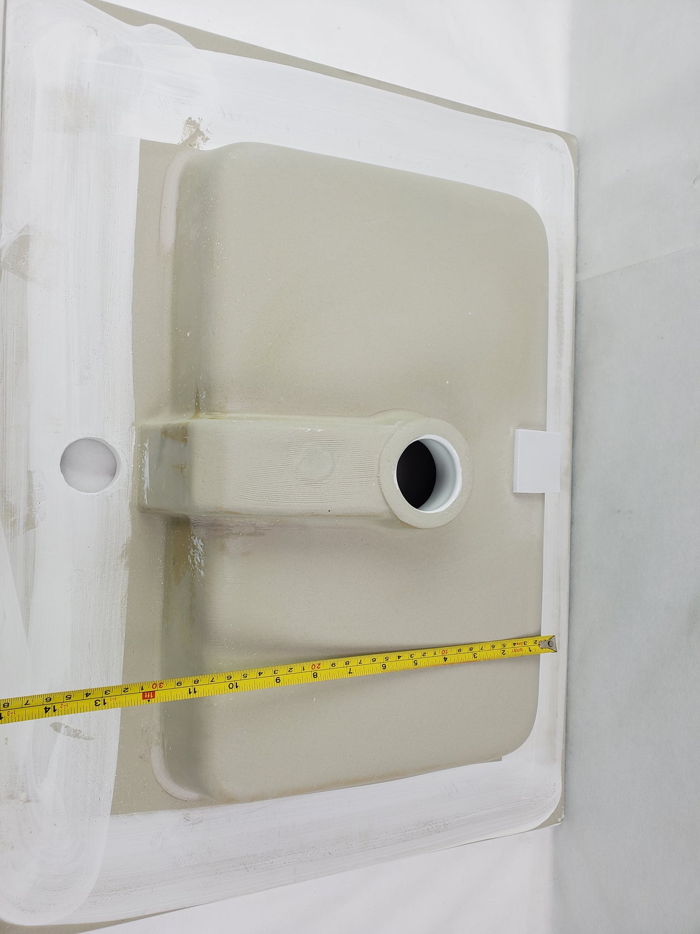 American Imaginations AI-29080 24" White Rectangular Drop In Transitional Ceramic Top