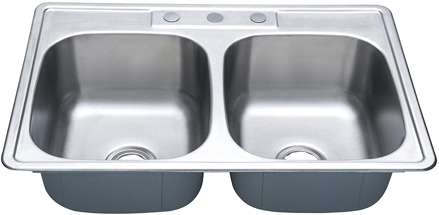 American Imaginations AI-29362 33" Stainless Steel Rectangle Stainless Steel Modern Kitchen Sink