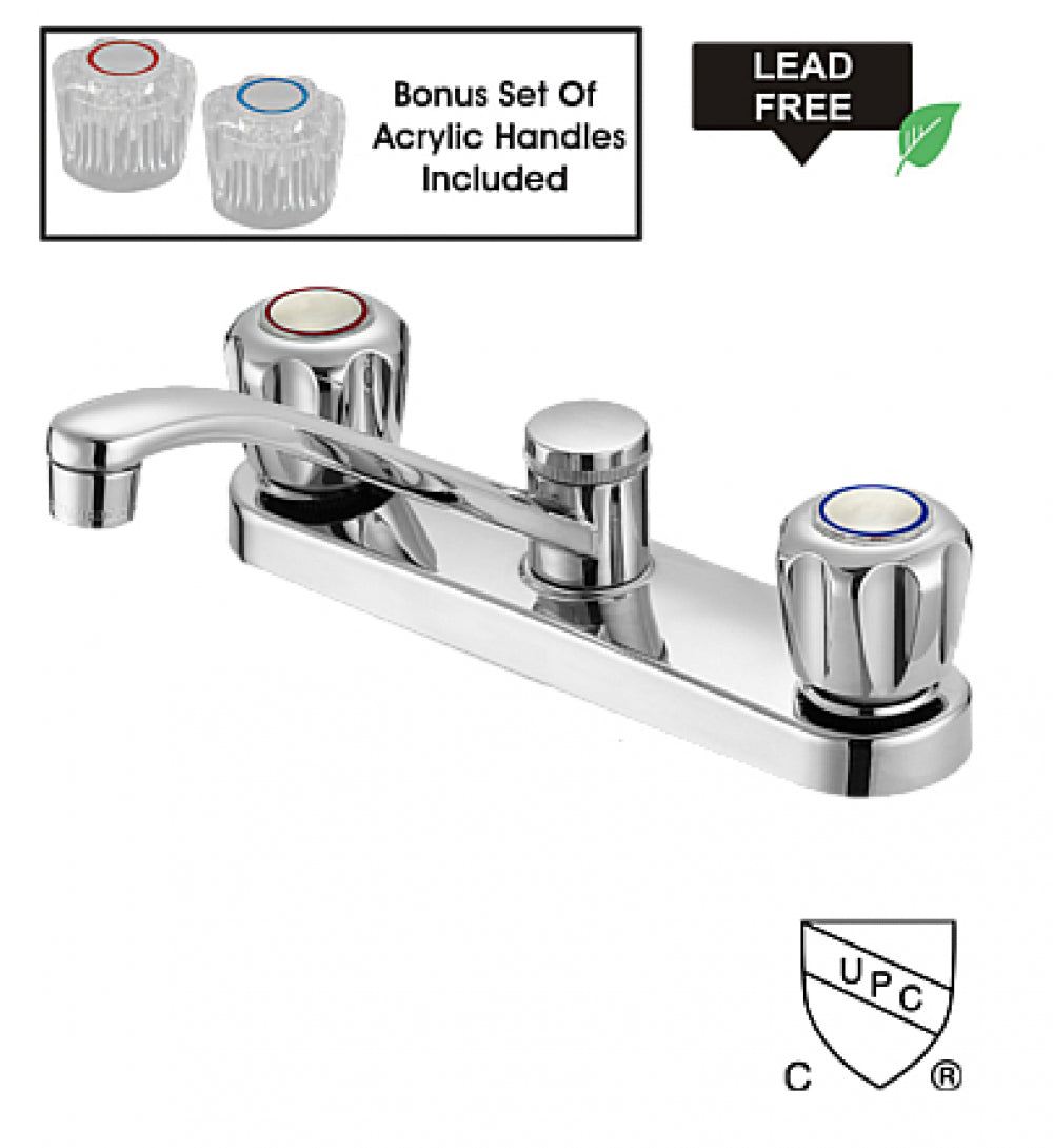 American Imaginations AI-34904 10" Chrome Unique Lead Free Brass Modern Kitchen Sink Faucet