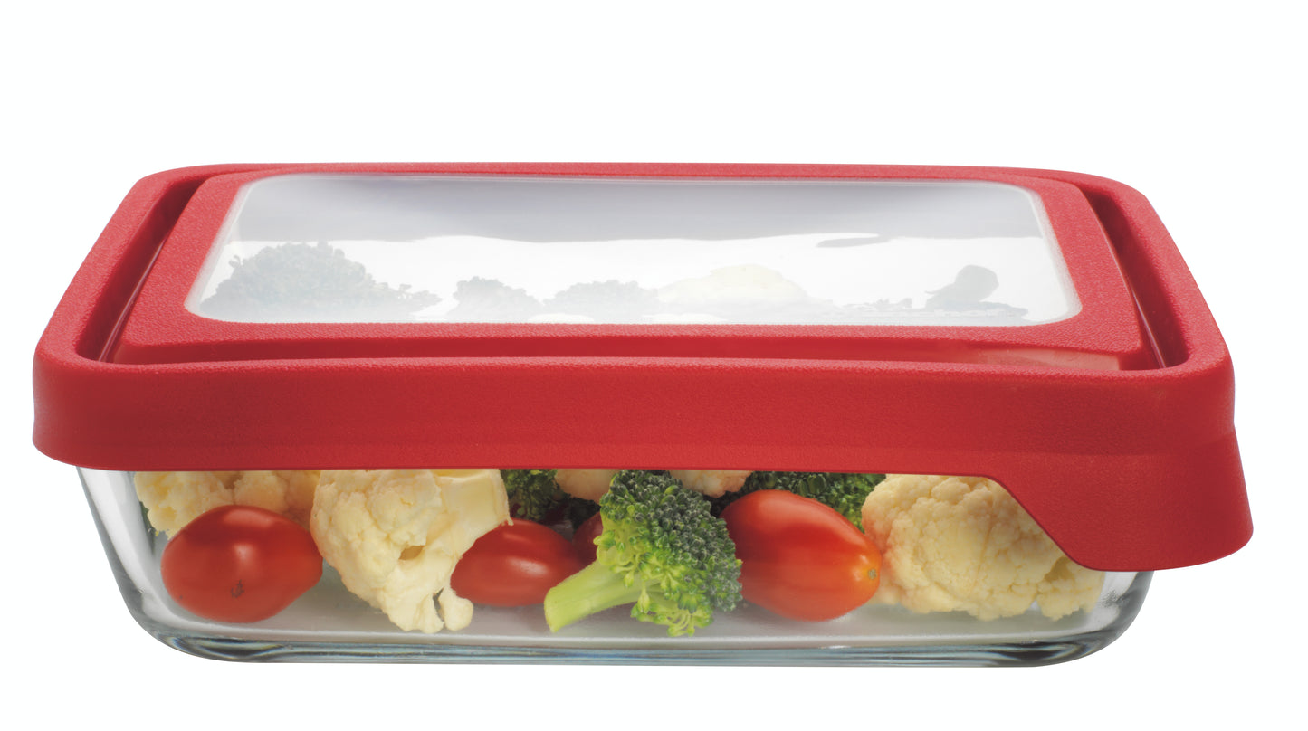 Anchor 6 Cup Rectangular Storage, Red - (Bundle of 18)