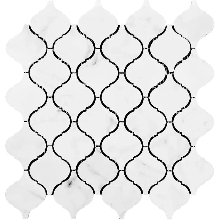 Belluno Designs Polished Georama Hexagon Carrara, Nero and Thassos