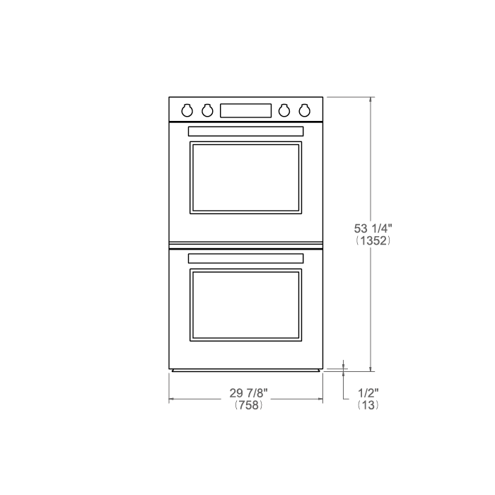 Bertazzoni Master Series 30" 8.2 Cu.Ft. Double Stainless Steel Self-Clean Convection Electric Wall Oven