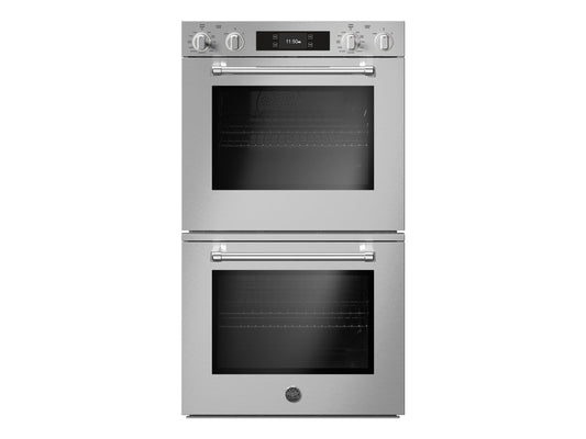 Bertazzoni Master Series 30" 8.2 Cu.Ft. Double Stainless Steel Self-Clean Convection Electric Wall Oven With Bertazzoni Assistant