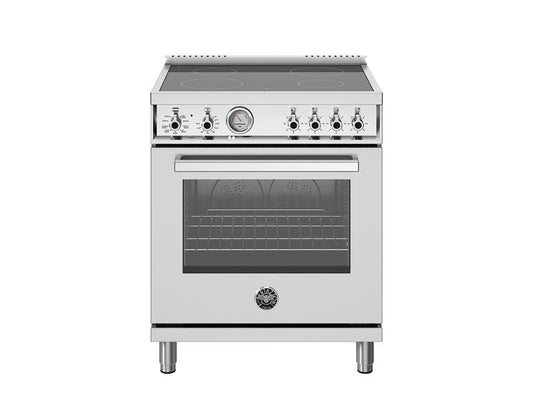 Bertazzoni Professional Series 30" 4 Ceran Heating Zones Stainless Steel Freestanding Electric Range With 4.7 Cu.Ft. Oven