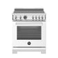 Bertazzoni Professional Series 30" 4 Heating Zones Bianco Freestanding Induction Range With 4.6 Cu.Ft. Self-Clean Oven