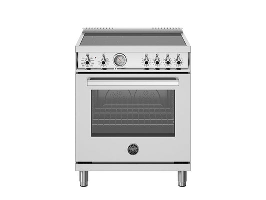 Bertazzoni Professional Series 30" 4 Heating Zones Stainless Steel Freestanding Induction Range With 4.7 Cu.Ft. Oven