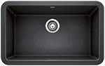 Blanco Ikon Front Apron Single 27" Cafe Brown Silgranit Farmhouse Sink by Chemcore Industries