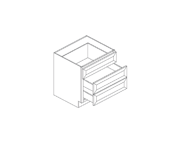 Blue Valley Cabinets 12" Drawer Base With 3 Drawers (SG-3DB12)