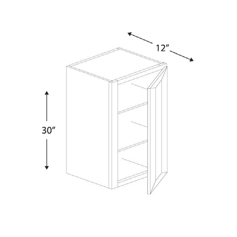Blue Valley Cabinets 12" x 30" x 12" Wall Cabinet With 1 Door (WHS-W1230)