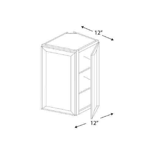 Blue Valley Cabinets 12" x 30" x 12" Wall End Corner Cabinet (ESS-WEC1230)