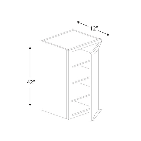 Blue Valley Cabinets 12" x 42" x 12" Wall Cabinet With 1 Door (SG-W1242)