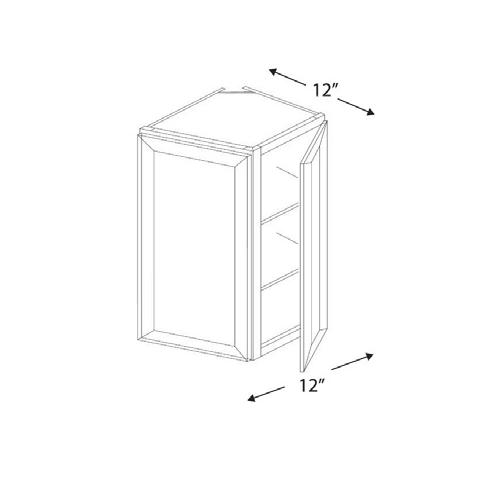 Blue Valley Cabinets 12" x 42" x 12" Wall End Corner Cabinet (ESS-WEC1242)