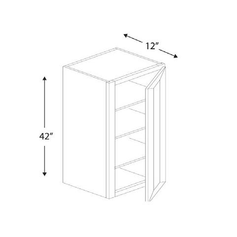 Blue Valley Cabinets 15" x 42" x 12" Wall Cabinet With 1 Door (GRS-W1542)
