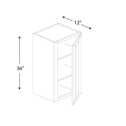 Blue Valley Cabinets 15" x 42" x 12" Wall Cabinet With 1 Door (SG-W1542)