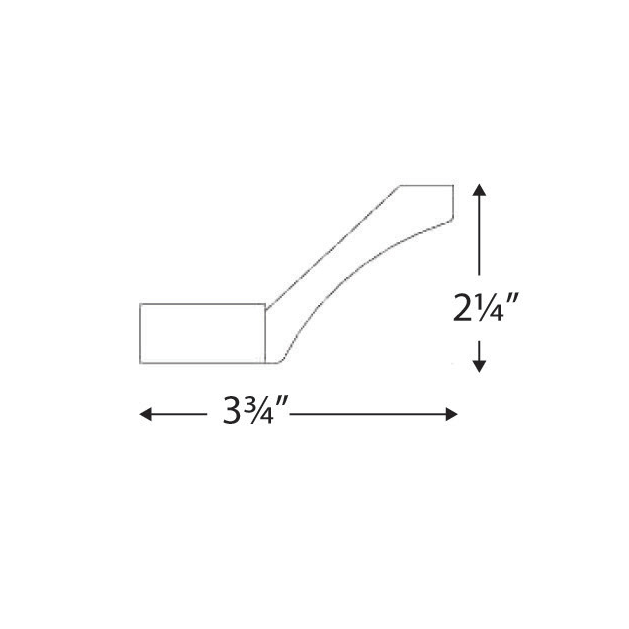 Blue Valley Cabinets 2 1/4" Shaker Molding With Heel (GRS-SCM2 1/4-HEEL)