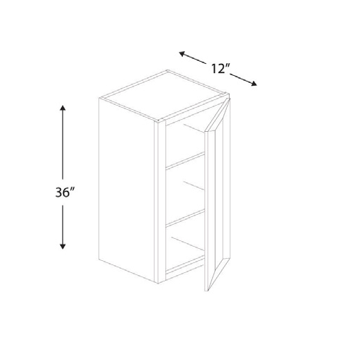 Blue Valley Cabinets 21" x 36" x 12" Wall Cabinet With 1 Door (GRS-W2136)