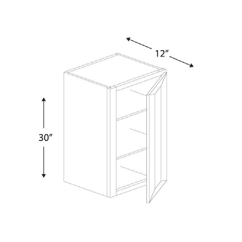 Blue Valley Cabinets 21" x 36" x 12" Wall Cabinet With 1 Door (SG-W2136)