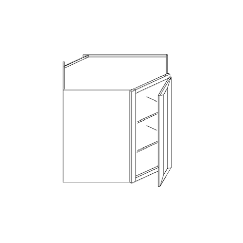 Blue Valley Cabinets 24" x 15" x 12" Wall Diagonal Corner With 1 Door (ESS-WDC2415)