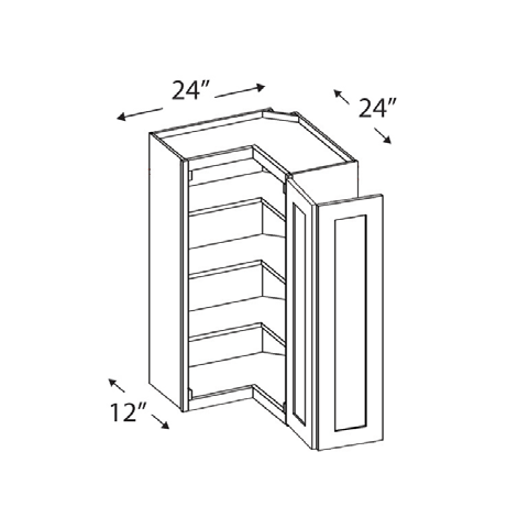 Blue Valley Cabinets 24" x 30" x 12" Wall Cabinet Lazy Susan (ESS-WLS2430)
