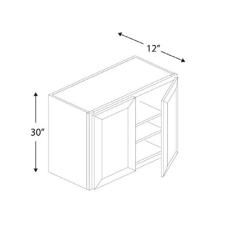 Blue Valley Cabinets 24" x 30" x 12" Wall Cabinet With 2 Door (WHS-W2430)