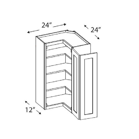 Blue Valley Cabinets 24" x 30" x 12" Wall Lazy Susan Cabinet With 2 Door (MS-WLS2430)