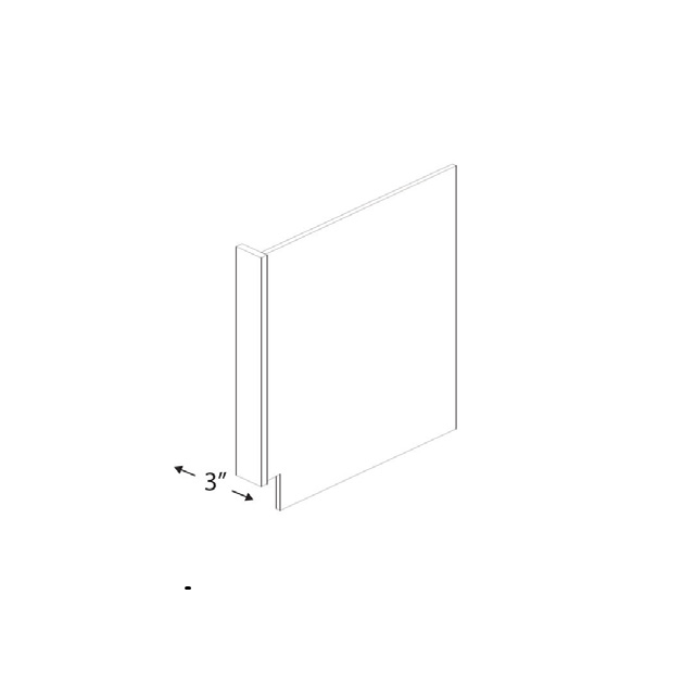 Blue Valley Cabinets 24" x 35" x 3" Dishwasher Panel With 3" Return Filler and Dado on Back (MS-DWR)