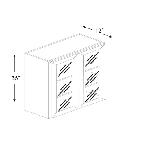 Blue Valley Cabinets 24" x 36" x 12" Wall Cabinet Frosted Glass Door Only (GRS-W2436GD)