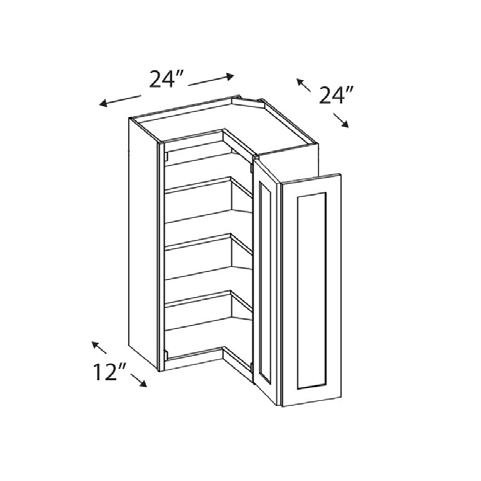 Blue Valley Cabinets 24" x 36" x 12" Wall Cabinet Lazy Susan (GRS-WLS2436)