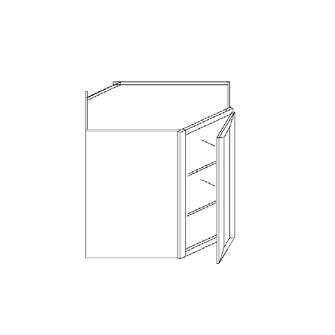 Blue Valley Cabinets 24" x 36" x 12" Wall Diagonal Corner With 1 Door (MS-WDC2436)