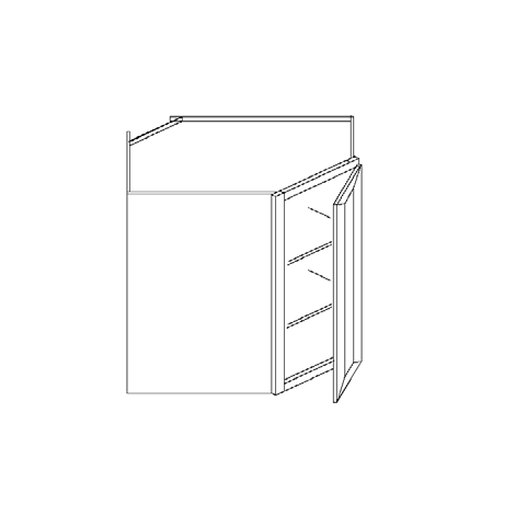 Blue Valley Cabinets 24" x 36" x 12" Wall Diagonal Corner With 1 Door (WHS-WDC2436)