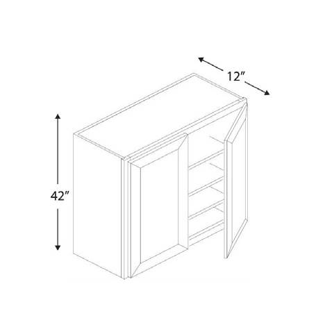 Blue Valley Cabinets 24" x 42" x 12" Wall Cabinet With 2 Door (ESS-W2442)