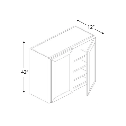 Blue Valley Cabinets 24" x 42" x 12" Wall Cabinet With 2 Door (WHS-W2442)