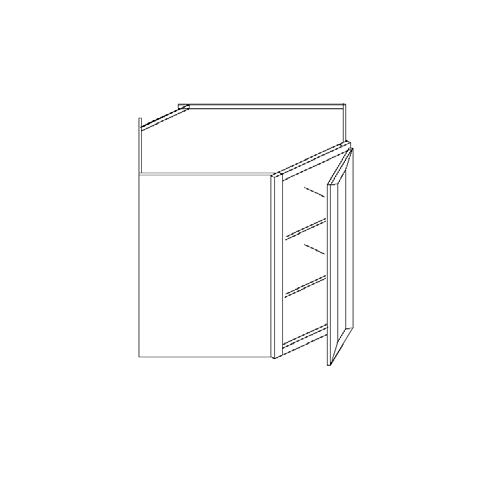Blue Valley Cabinets 24" x 42" x 12" Wall Diagonal Corner With 1 Door (ESS-WDC2442)