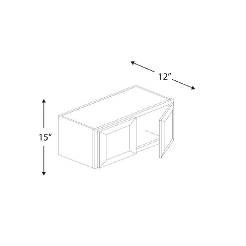Blue Valley Cabinets 27" x 15" x 12" Wall Cabinet With 2 Door (ESS-W2715)