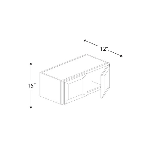 Blue Valley Cabinets 27" x 15" x 12" Wall Cabinet With 2 Door (MS-W2715)