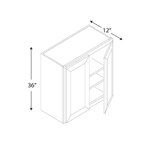 Blue Valley Cabinets 27" x 36" x 12" Wall Cabinet With 2 Door (ESS-W2736)