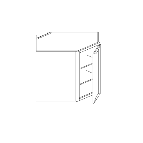 Blue Valley Cabinets 27" x 36" x 15" Wall Diagonal Corner With 1 Door (ESS-WDC273615)
