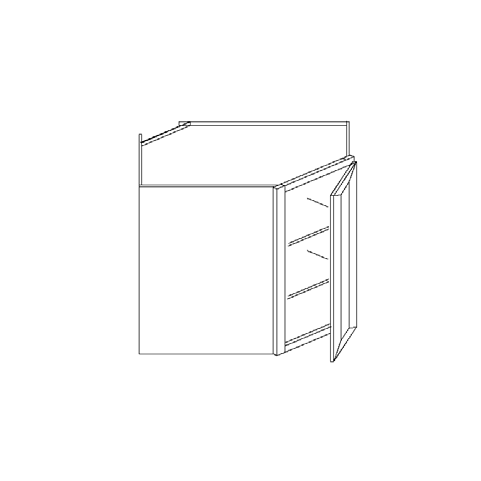 Blue Valley Cabinets 27" x 36" x 15" Wall Diagonal Corner With 1 Door (WHS-WDC273615)