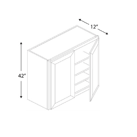Blue Valley Cabinets 27" x 42" x 12" Wall Cabinet With 2 Door (GRS-W2742)