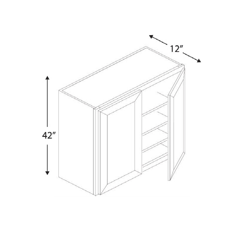 Blue Valley Cabinets 27" x 42" x 12" Wall Cabinet With 2 Door (MS-W2742)