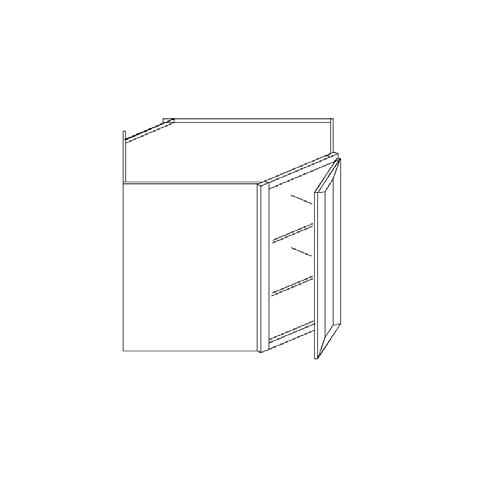 Blue Valley Cabinets 27" x 42" x 15" Wall Diagonal Corner With 1 Door (WHS-WDC274215)