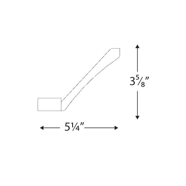 Blue Valley Cabinets 3 5/8" Shaker Molding With Heel (DW-SCM3 5/8-HEEL)